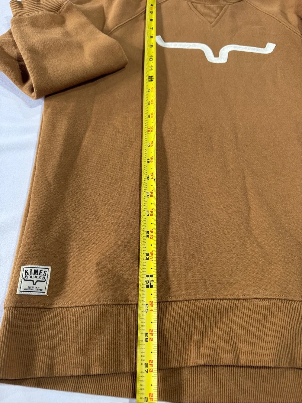 Kimes Ranch Western Crew Sweatshirt Brown Longhorn Logo